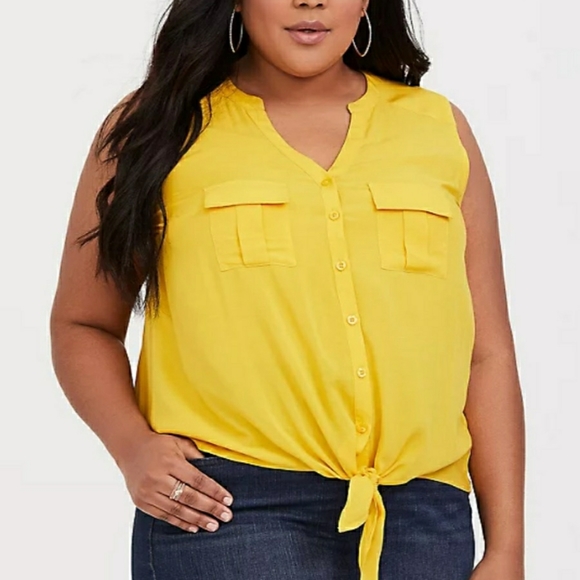 Torrid Tie Front Tank Top - Picture 2 of 4